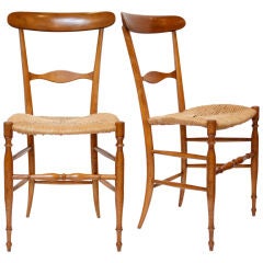 Swedish Fruitwood Side Chairs