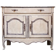 French Louis XV Hand Painted Oak Buffet