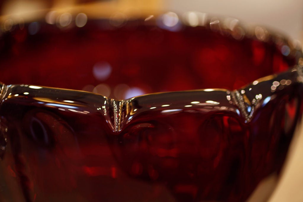 Ruby Red Murano Glass Bowl 1