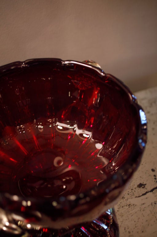 Ruby Red Murano Glass Bowl 2