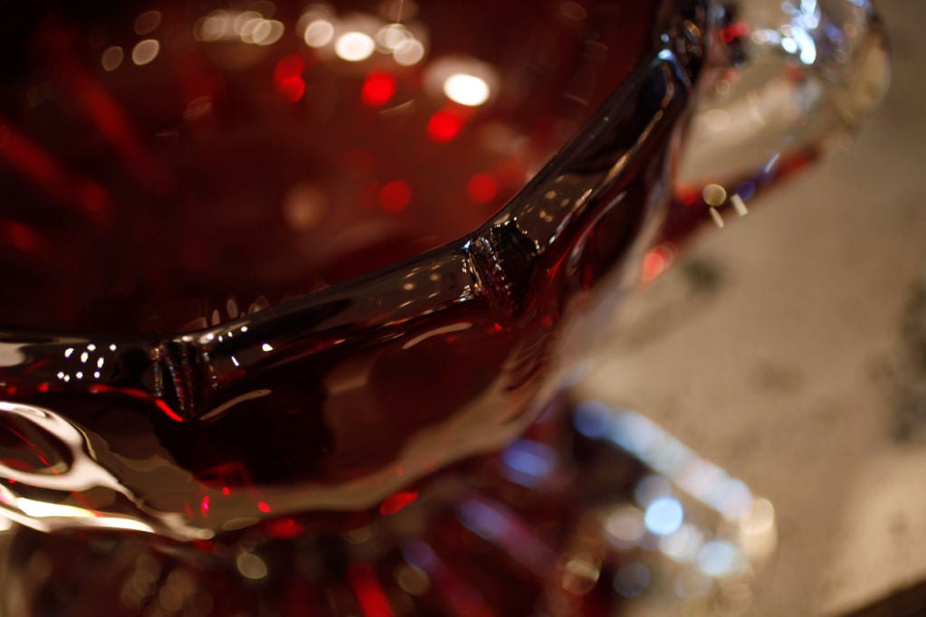 Ruby Red Murano Glass Bowl 3