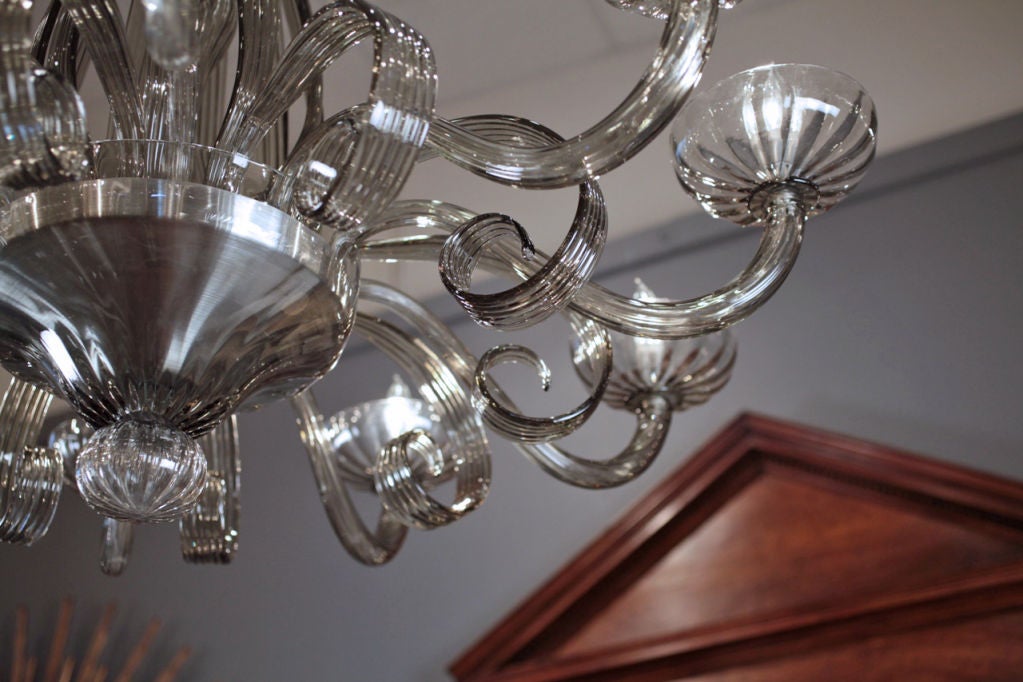 Vintage Murano Glass Chandelier by Barbini 1