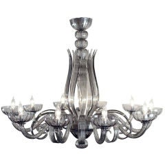 Vintage Murano Glass Chandelier by Barbini
