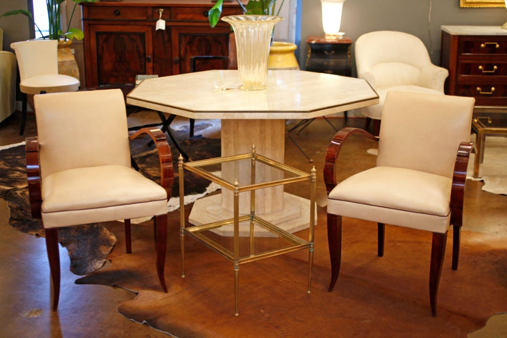 Brass and Glass Side Table at 1stDibs
