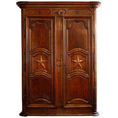 Magnificent Louis XIV Solid Walnut Armoire