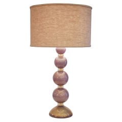 Lilac Murano Glass Table Lamp