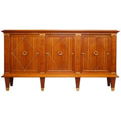 Very Fine French Satiné Mahogany Buffet by Chaleyssin