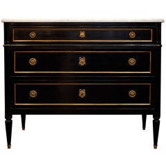 Louis XVI Ebonized Mahogany Chest of Drawers