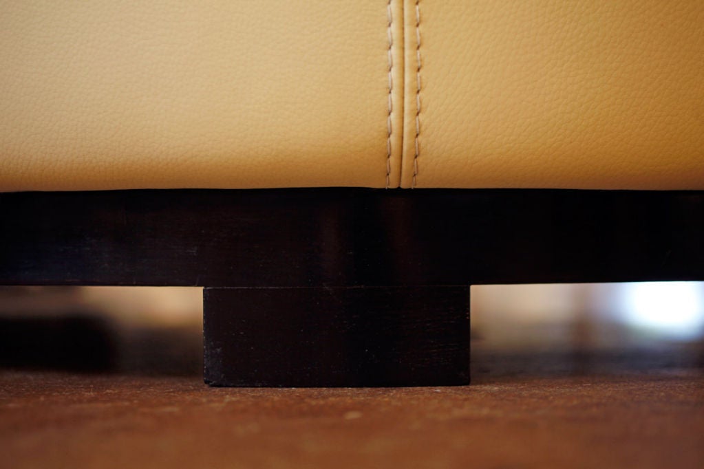 Vintage Leather Ottoman by Roche Bobois 6