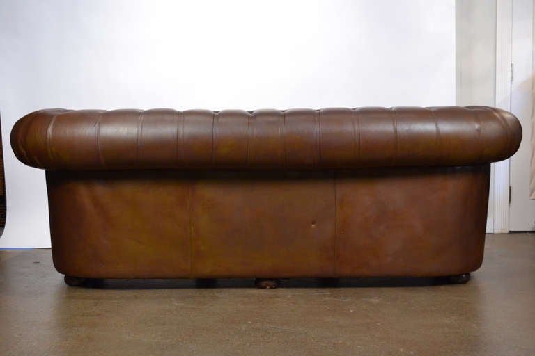 Leather English Vintage Chesterfield Sofa