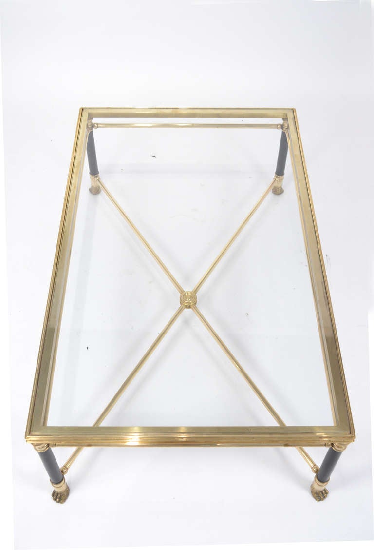 Brass French Vintage Coffee Table by Maison Ramsay
