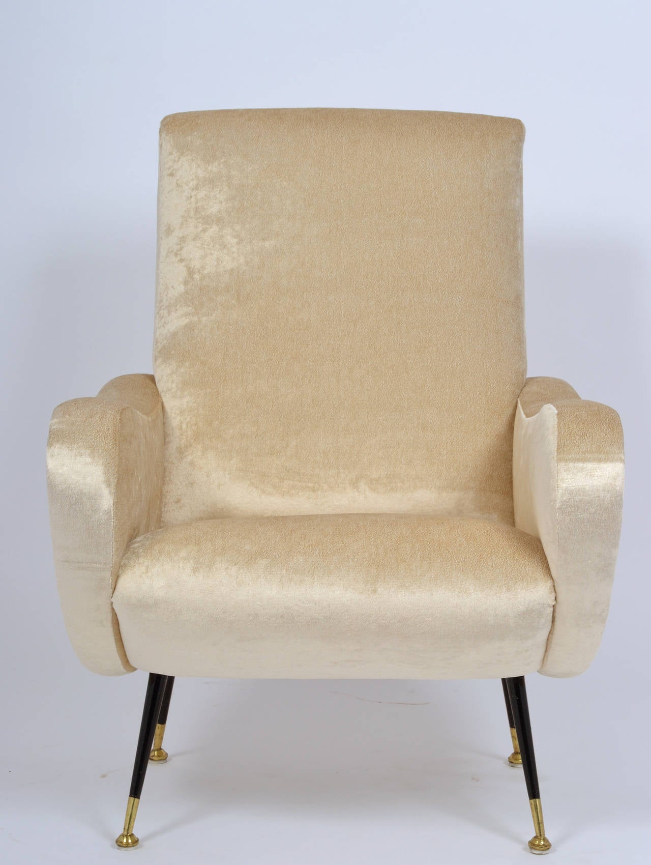 Mid-Century Modern Italian Vintage Pair of Armchairs in the Manner of Marco Zanuso