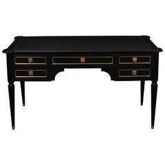 French Louis XVI Ebonized Desk