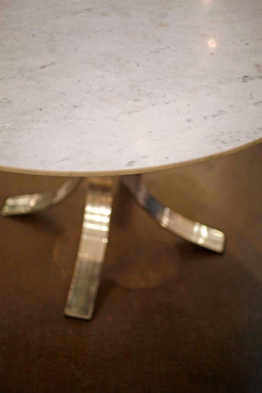 Italian Chrome and Carrara Marble Table 7