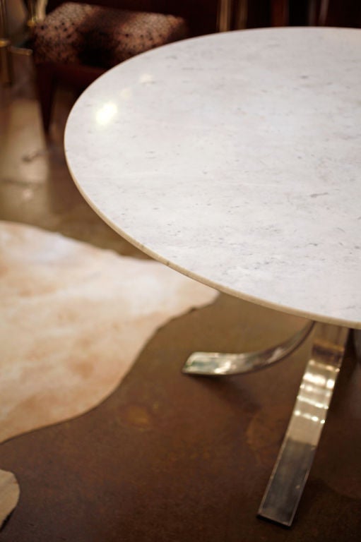 Italian Chrome and Carrara Marble Table 6