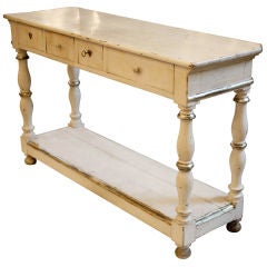 French Hand Painted Altar Table from the Alps