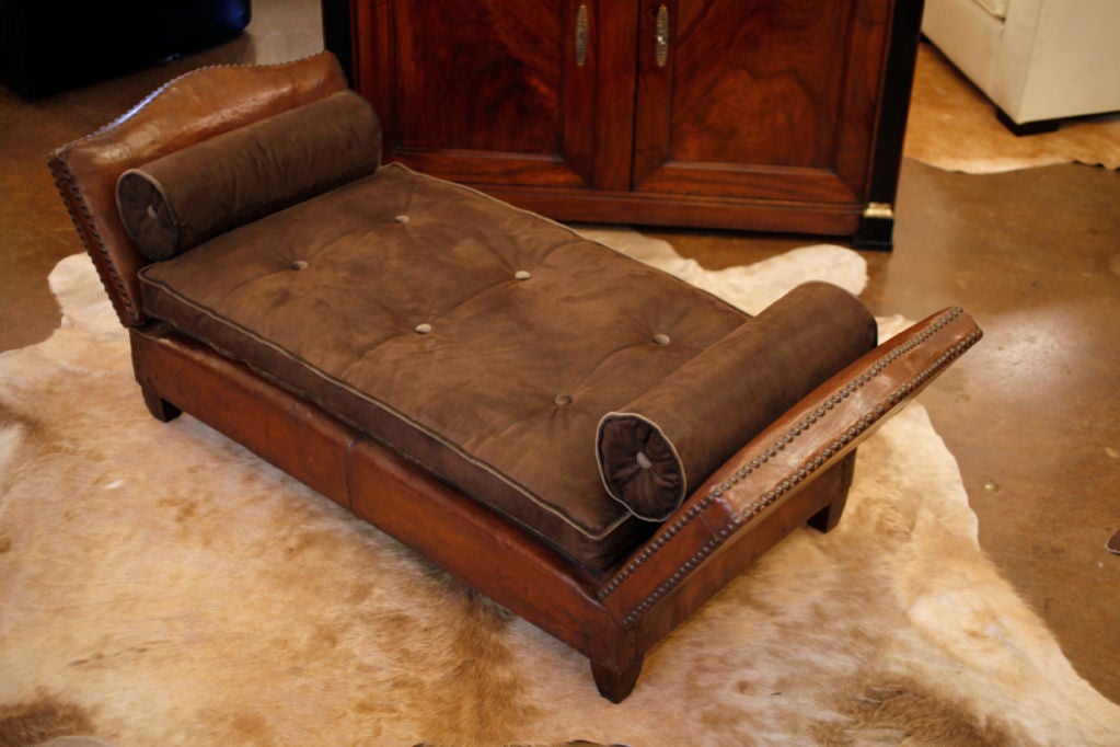 French Art Deco Leather Day Bed 2