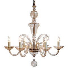 Charming Smoked Amber Murano Chandelier