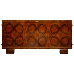 Austrian Art Deco Burled Walnut Buffet/Bar