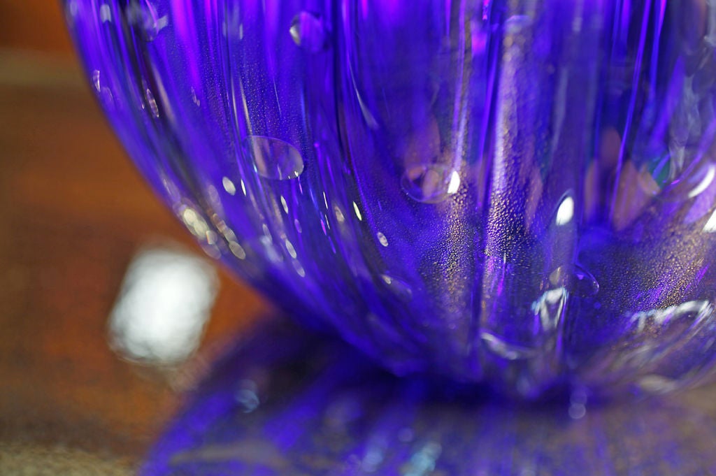 Paar Lampen aus kobaltblauem Murano-Glas im Angebot 1