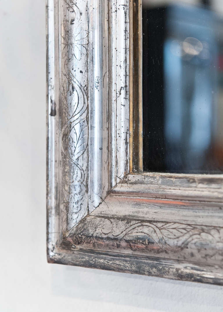 Louis Philippe Period Silver Leaf Mirror 2