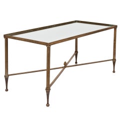 French Vintage Brass Coffee Table