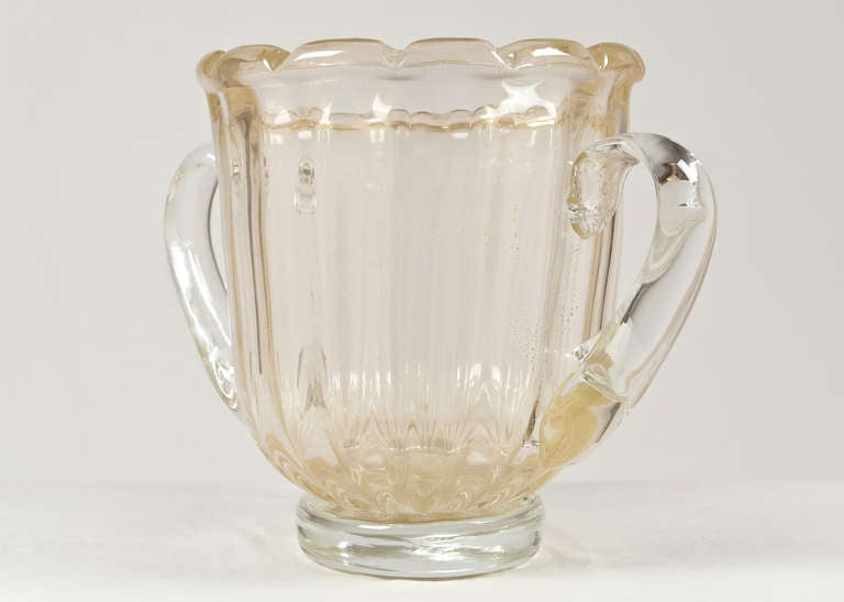 20th Century Murano Avventurina Glass Champagne Bucket For Sale