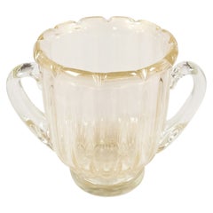 Vintage Murano Avventurina Glass Champagne Bucket