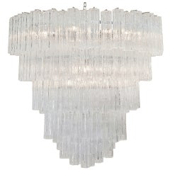 Venini Grand Murano Glass Tiered Chandelier