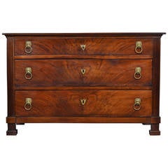 French Empire Period Walnut Commode