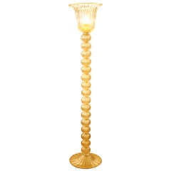 Murano Glass Floor Lamp in the Style of Seguso