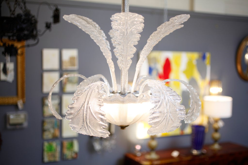 Charming 1930s Murano Glass Chandelier