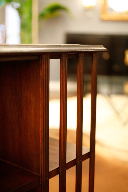 Solid Mahogany Revolving Bookcase on Casters 4