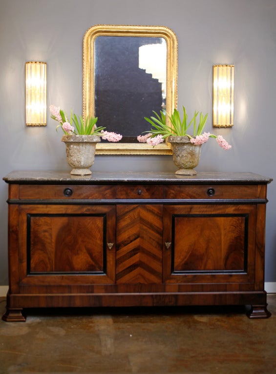 French Charles X  Walnut Buffet