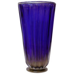 Cobalt Blue Murano Glass Vase