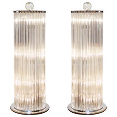 Amazing Pair of Murano Glass Floor Lamps