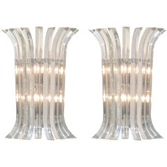 Vintage Murano Glass Sconces by Venini