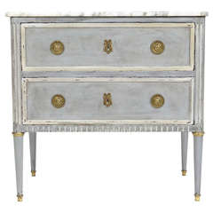 Fine French Louis XVI Marble Top Chest of Drawers