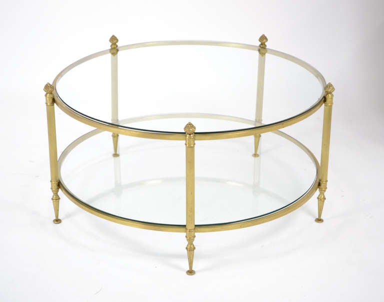 French Vintage Maison Bagues Brass Coffee Table at 1stDibs