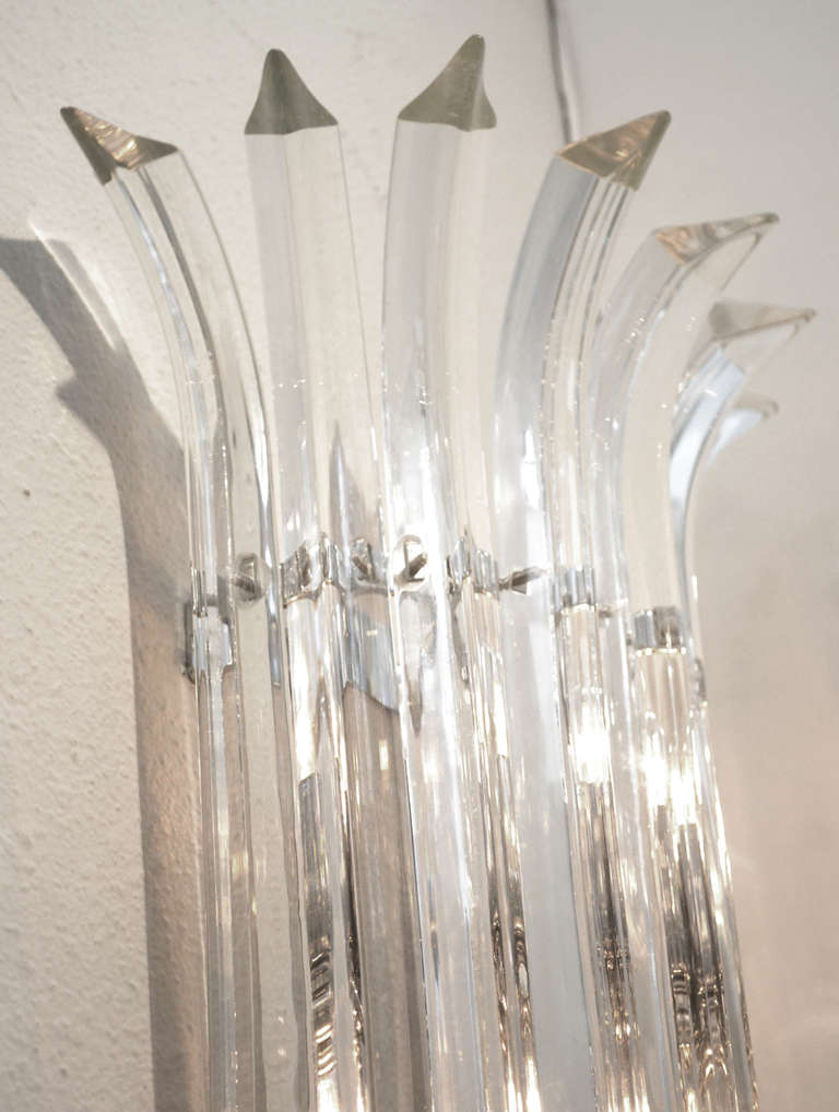 Murano Glass Sconces by Venini In Excellent Condition For Sale In Austin, TX