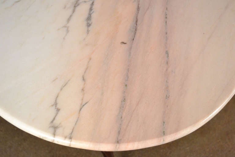 French Antique Cast Iron & Marble Bistro Table 2