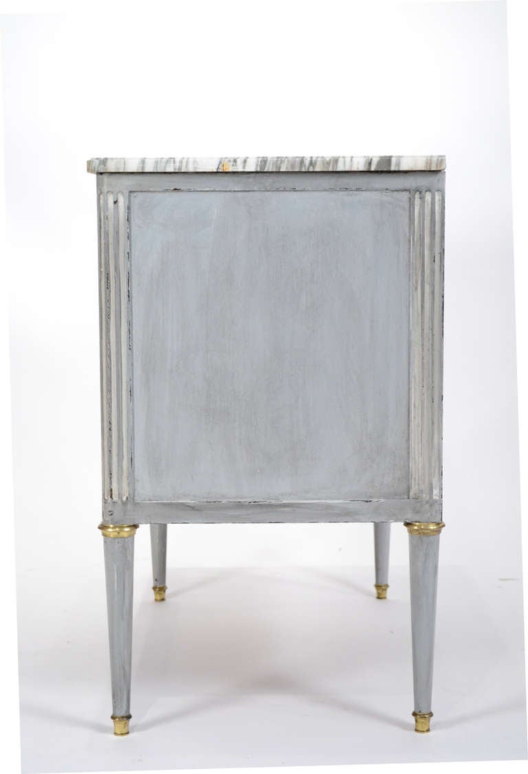 19th Century Fine French Louis XVI Marble Top Chest of Drawers