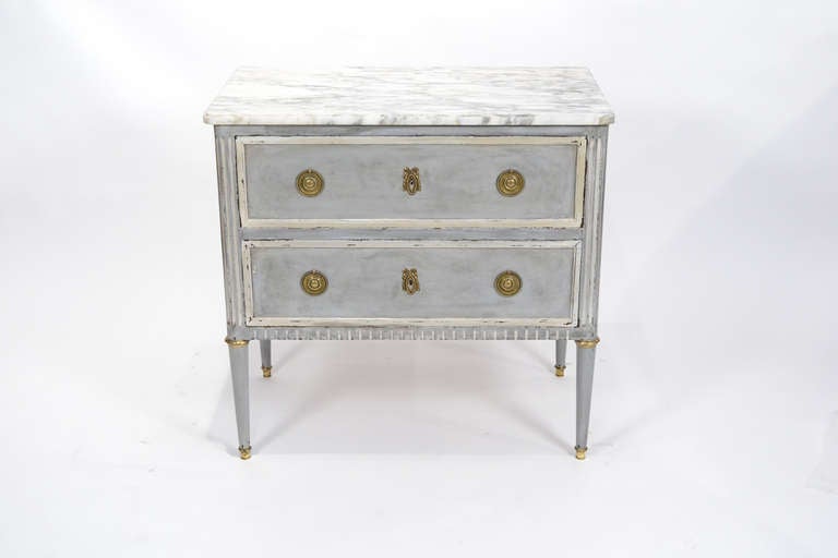 Fine French Louis XVI Marble Top Chest of Drawers 5