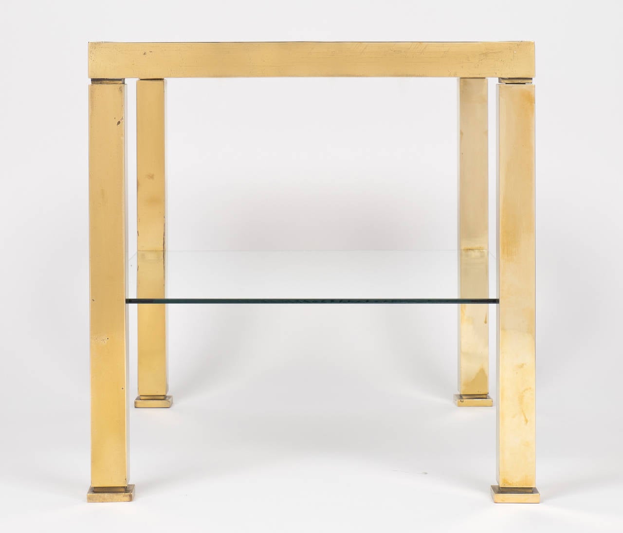 Mid-20th Century French Solid Brass Side Table