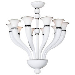 Murano Opaline Glass Chandelier 11