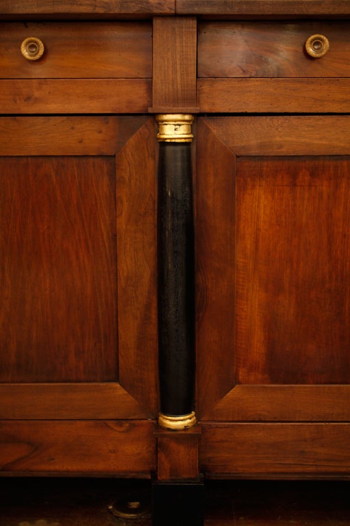 French Empire Style Walnut Buffet 3