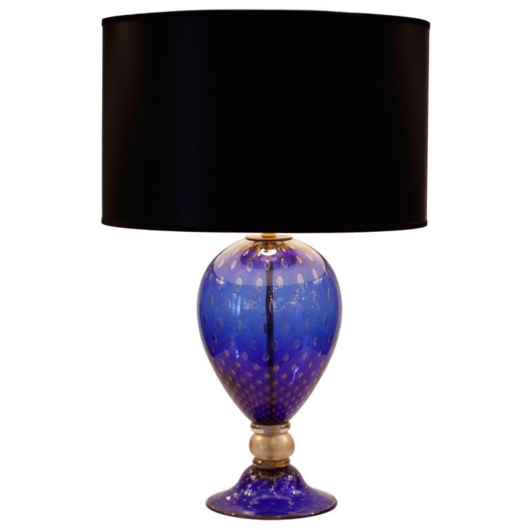 Murano Glass "Veronese Blue" Table Lamp