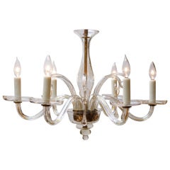 Light  Amber Murano Glass Chandelier