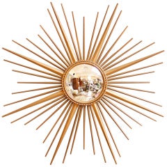 Gilded Brass Sunburst Mirror Gilded Brass Sunburst Mirror