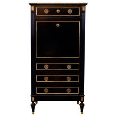 Louis XVI Ebonized Mahogany Secretary
